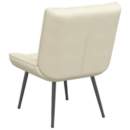 Lænestol 64x74x84 cm fløjl cremefarvet