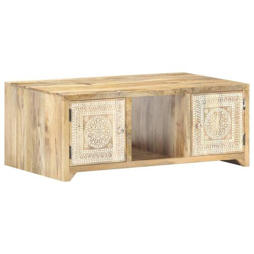 Sofabord 90x50x35 cm massivt mangotræ