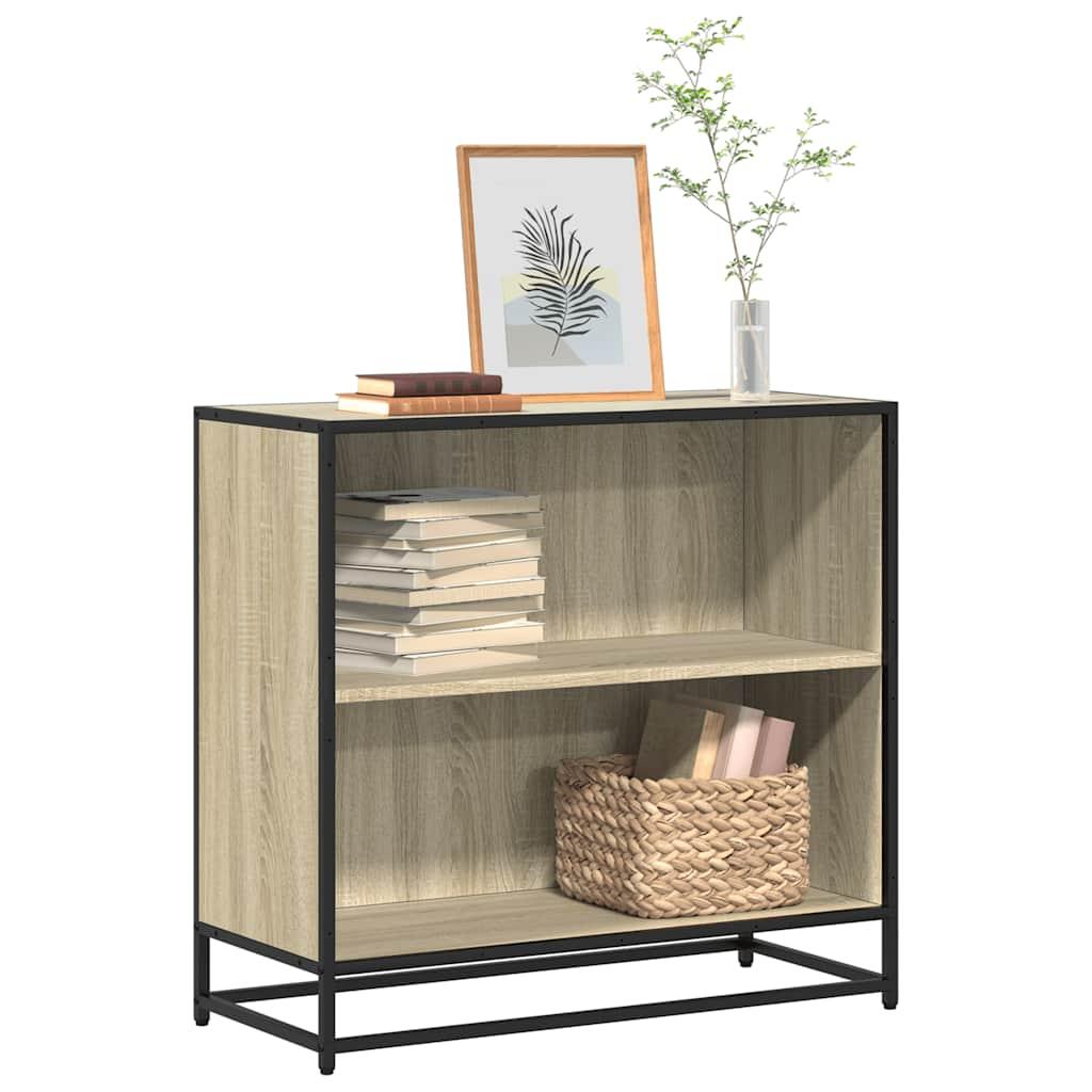 Bogreol 80,5x35x76 cm konstrueret træ sonoma-eg