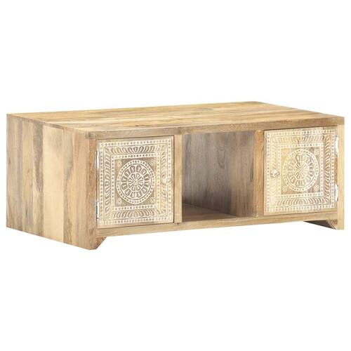 Sofabord 90x50x35 cm massivt mangotræ