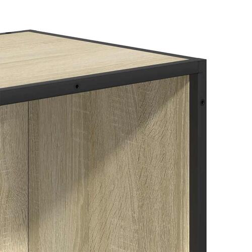 Bogreol 80,5x35x76 cm konstrueret træ sonoma-eg