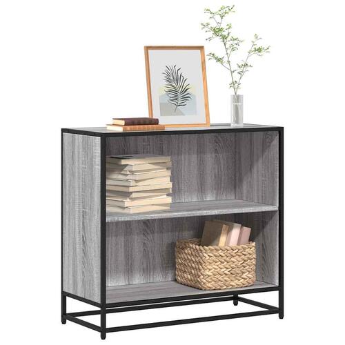 Bogreol 80,5x35x76 cm konstrueret træ grå sonoma-eg