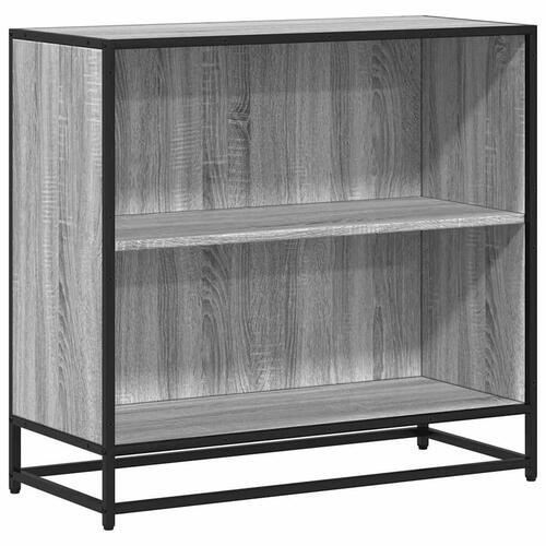 Bogreol 80,5x35x76 cm konstrueret træ grå sonoma-eg