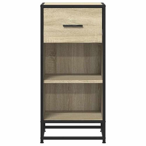 Skab 35,5x35x76 cm konstrueret træ og metal sonoma-eg