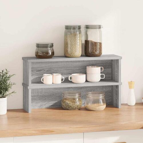 Køkkenreoler kan stables 2 stk. 60x15x16 cm grå sonoma-eg
