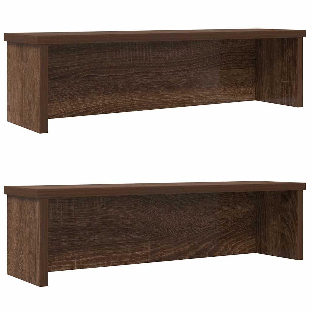 Køkkenreoler kan stables 2 stk. 60x15x16 cm brun egetræsfarve