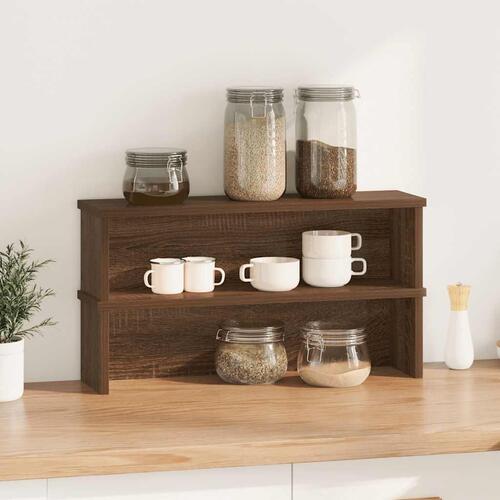 Køkkenreoler kan stables 2 stk. 60x15x16 cm brun egetræsfarve