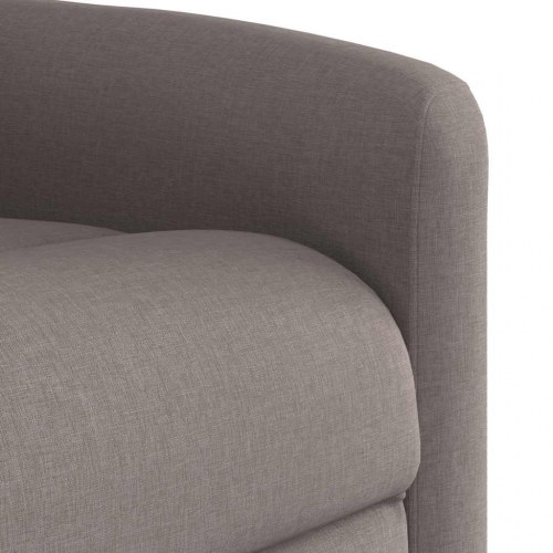 Lænestol i stof - gråbrun, manuel recliner med sidelomme