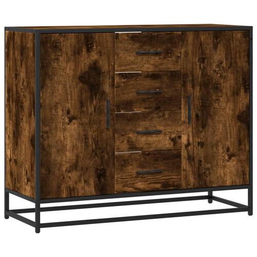 Skænk 92x35x76 cm konstrueret træ røget egetræsfarve