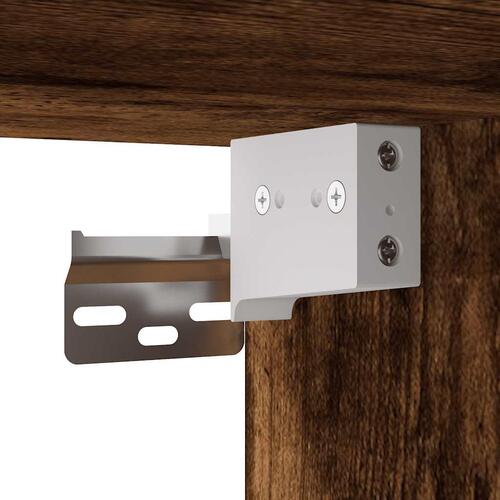 Tv-bord 60x31x39,5 cm konstrueret træ og metal røget egetræ