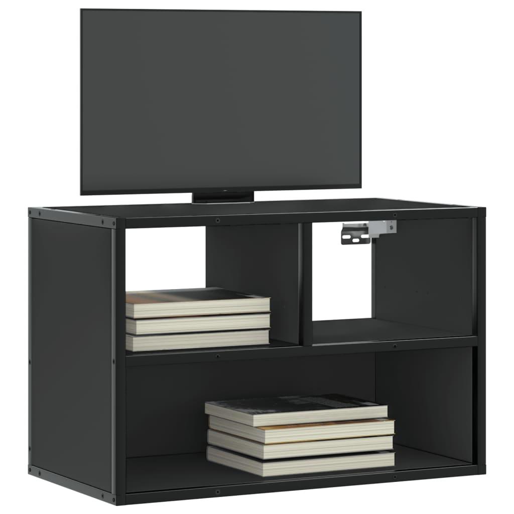 Tv-bord 60x31x39,5 cm konstrueret træ og metal sort