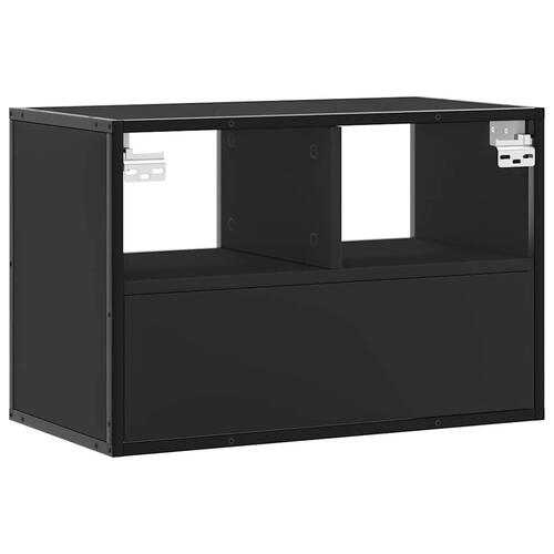 Tv-bord 60x31x39,5 cm konstrueret træ og metal sort