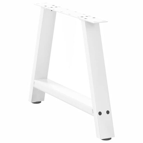 Sofabordben A-formet 2 stk 70x(42-43) cm stål hvid