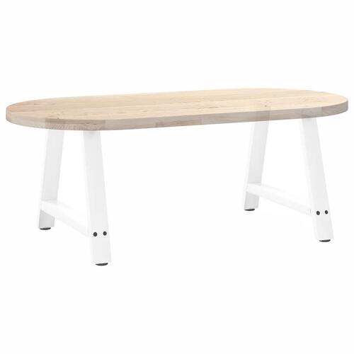Sofabordben A-formet 2 stk 70x(42-43) cm stål hvid