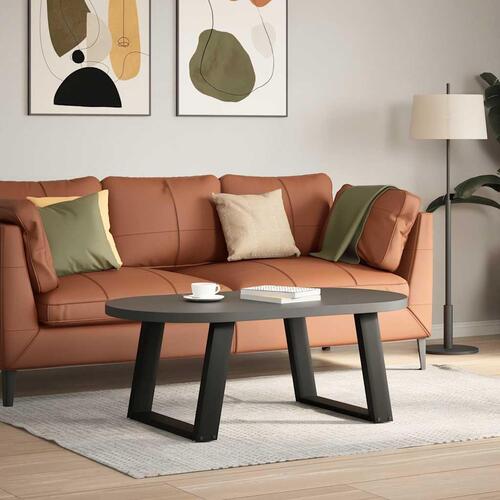 Sofabordben U-formet 2 stk. 70x(42-43) cm stål sort