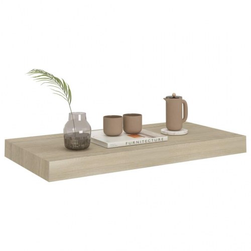 Væghylder - 4 stk. 50×23×3,8 cm i MDF, egetræsfarve