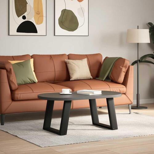Sofabordben U-formet 2 stk. 50x(42-43) cm stål sort