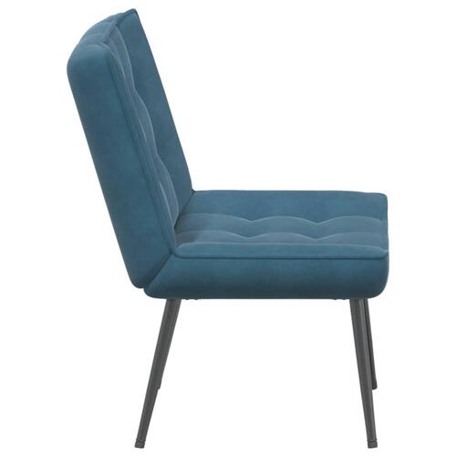 Lænestol 64x74x84 cm fløjl blå