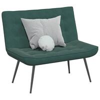 Bænk 110x74x84 cm velour Mørkegrøn