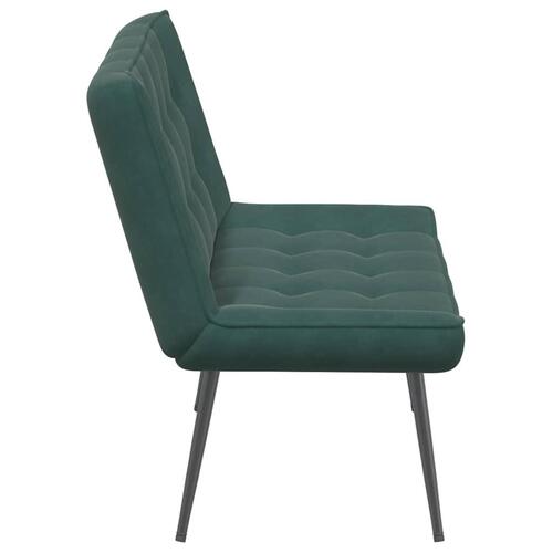 Bænk 110x74x84 cm velour Mørkegrøn