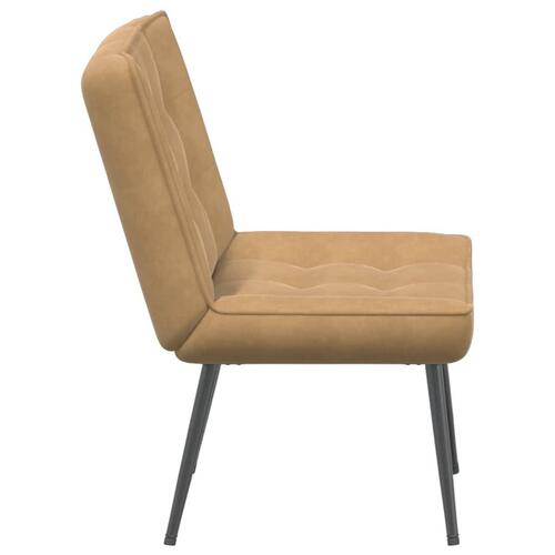 Lænestol 64x74x84 cm fløjl brun