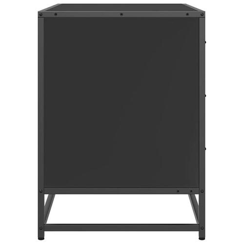 Skuffeskab 70x41x56 cm konstrueret træ sort