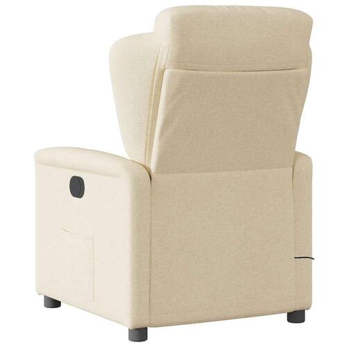 Massagestol stof cremefarvet
