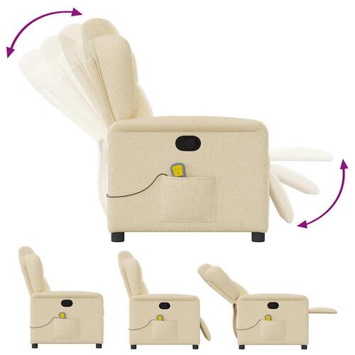 Massagestol stof cremefarvet