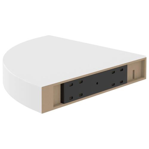Hjørnehylder 2 stk. 25x25x3,8 cm MDF hvid
