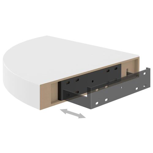 Hjørnehylder 2 stk. 25x25x3,8 cm MDF hvid