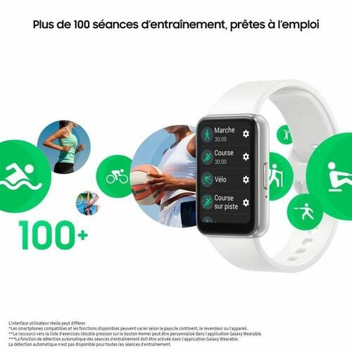Aktivitetsarmbånd Samsung Galaxy Fit3 Hvid Sølvfarvet 1,6"