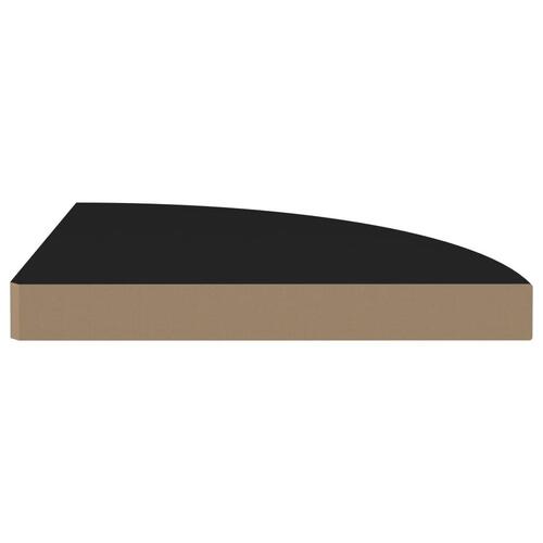 Hjørnehylder 4 stk. 35x35x3,8 cm MDF sort
