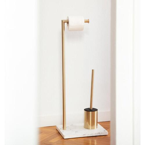Toiletpapirholder med toiletbørsteholder Andrea House Gylden