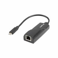 USB C til RJ45-netværksadapter Lanberg NC-1000-02 Sort 0,15 m