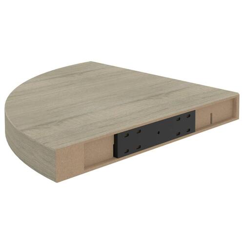 Hjørnehylder 4 stk. 35x35x3,8 cm MDF egetræsfarvet