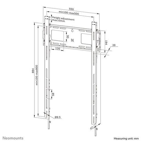TV-holder Neomounts WL30-750BL18P 100 kg 98"