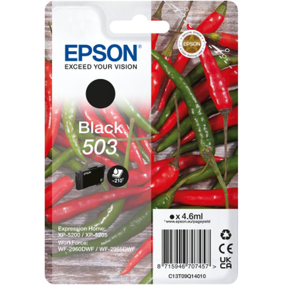 Epson 503 original blækpatron - sort (C13T09Q14020) billede