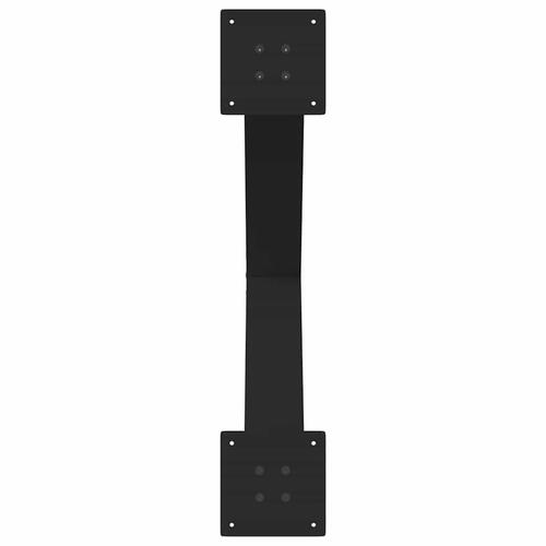 Spisebordsben X-formet 2 stk. 70x(72-73) cm stål sort