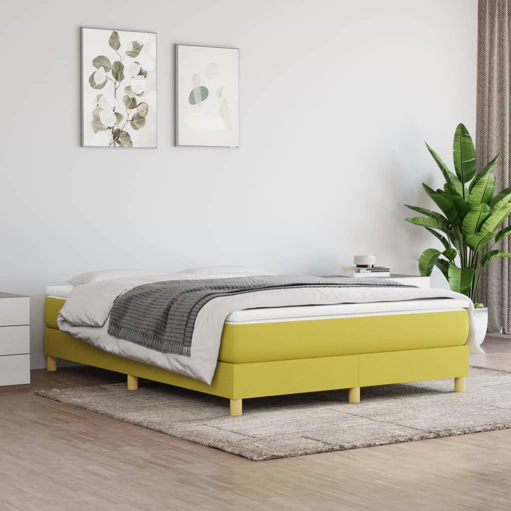 Sengeramme uden madras Grøn 140x190 cm Stof
