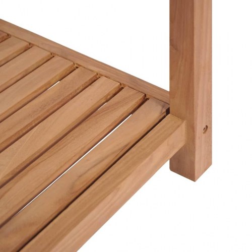 Badeværelsesstativ 4 etager massivt teak 42 x 42 x 165 cm