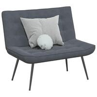 Bænk 110x74x84 cm velour mørkegrå