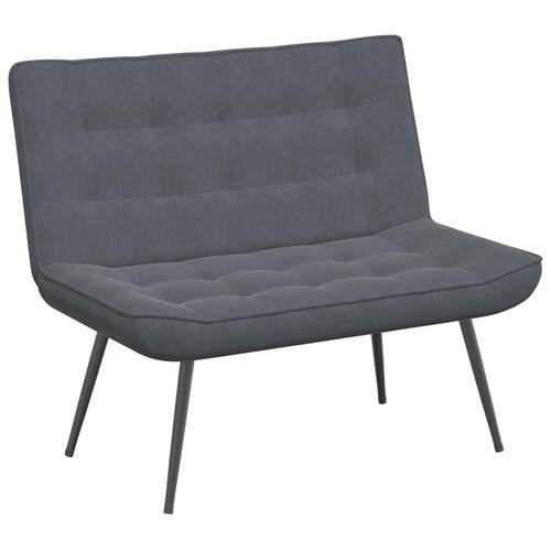 Bænk 110x74x84 cm velour mørkegrå