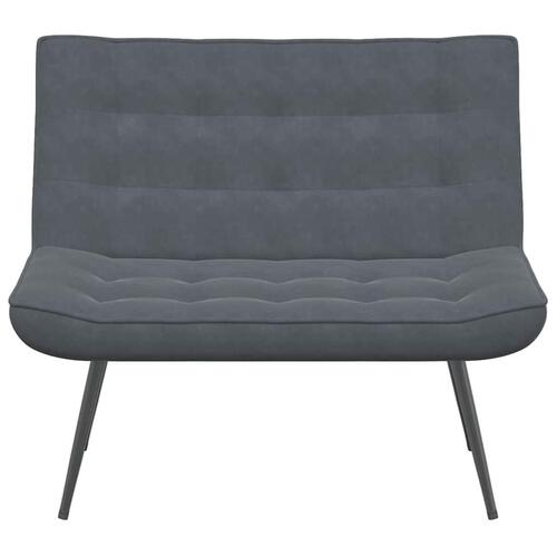 Bænk 110x74x84 cm velour mørkegrå