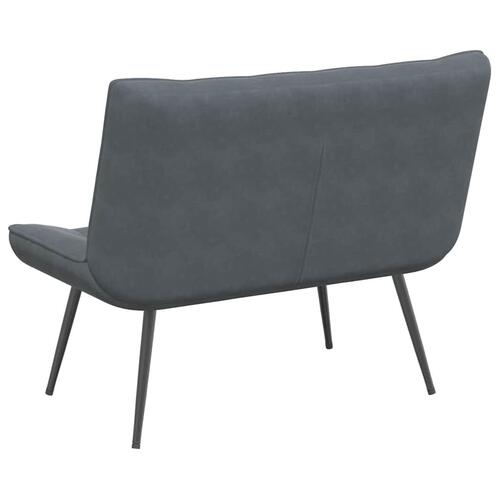 Bænk 110x74x84 cm velour mørkegrå