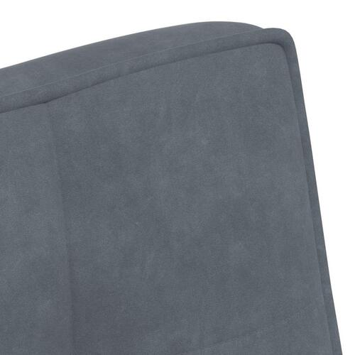 Bænk 110x74x84 cm velour mørkegrå