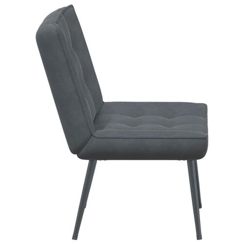 Lænestol 64x74x84 cm fløjl mørkegrå