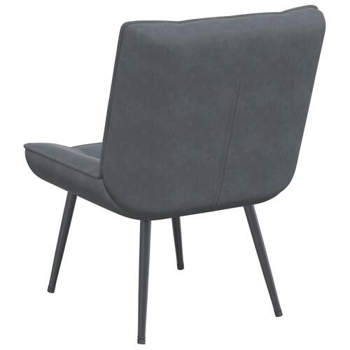 Lænestol 64x74x84 cm fløjl mørkegrå