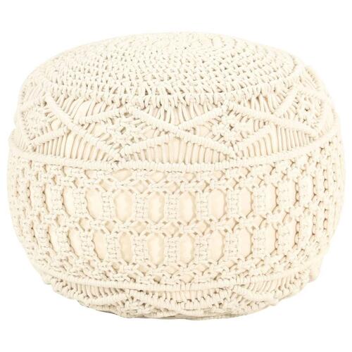 Håndlavet macramépuf 45x30 cm bomuld