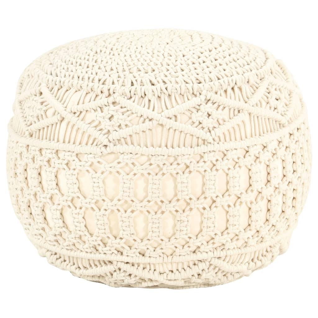 Håndlavet macramépuf 45x30 cm bomuld