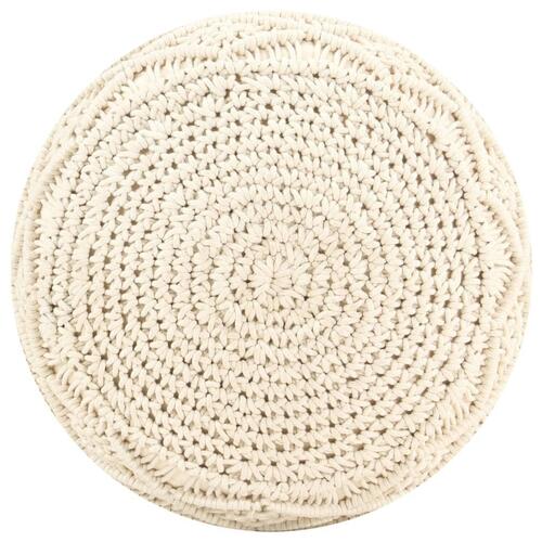 Håndlavet macramépuf 45x30 cm bomuld